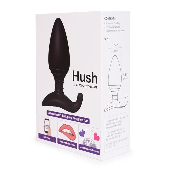Lovense Hush 1.75" Bluetooth Vibrating Butt Plug-Anal Toys-Lovense-XOXTOYS