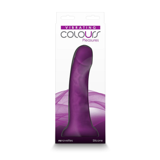 NS Novelties Colours Pleasures 7" Vibrating Dong Purple - XOXTOYS