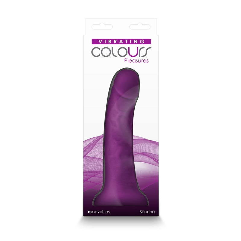 NS Novelties Colours Pleasures 7" Vibrating Dong Purple-Dildos-NS Novelties-XOXTOYS
