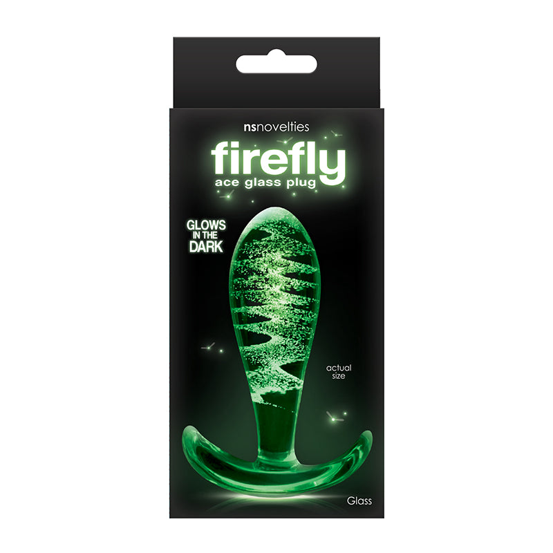 NS Novelties Firefly Glow in the Dark Glass Ace Plug - XOXTOYS