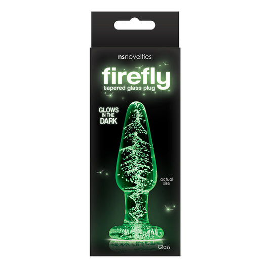 NS Novelties Firefly Glow in the Dark Medium Glass Plug - XOXTOYS
