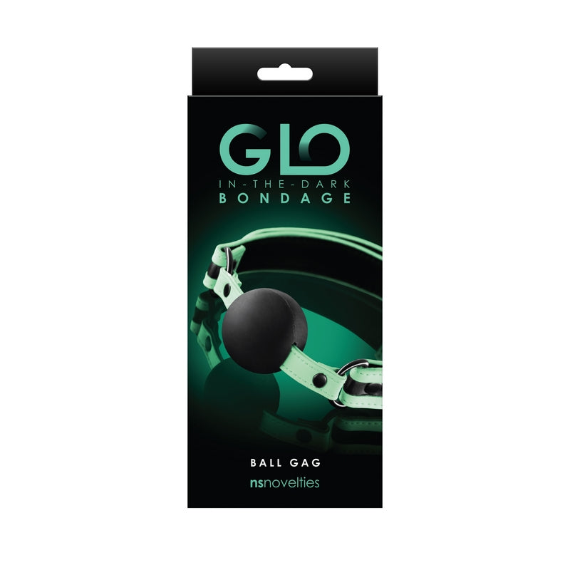 NS Novelties GLO Bondage Green Ball Gag - XOXTOYS