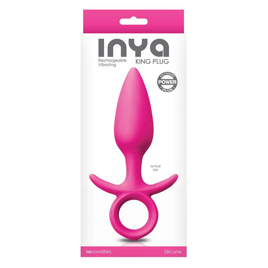 NS Novelties Inya King Medium Pink Vibrating Plug - XOXTOYS