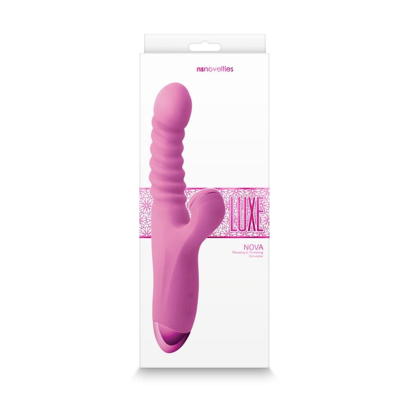 NS Novelties Vibrators Pink NS Novelties Luxe Nova Thrusting And Throbbing Stimulator