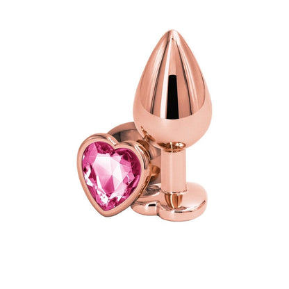 NS Novelties Butt Plugs NS Novelties Rear Assets Rose Gold Heart Medium Plug