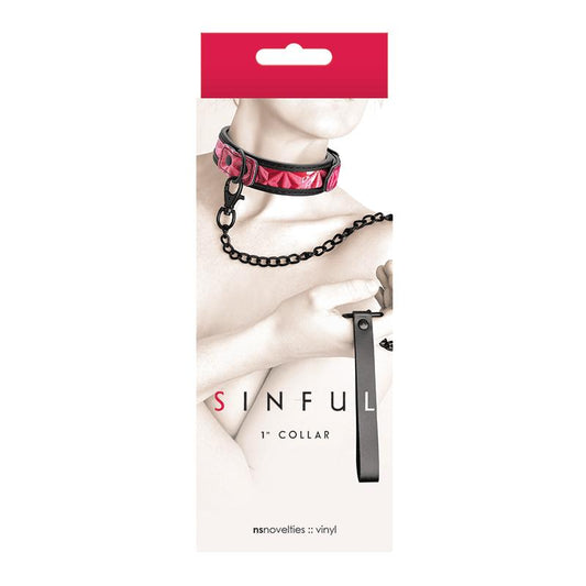 NS Novelties Sinful 1 inch Pink Collar - XOXTOYS