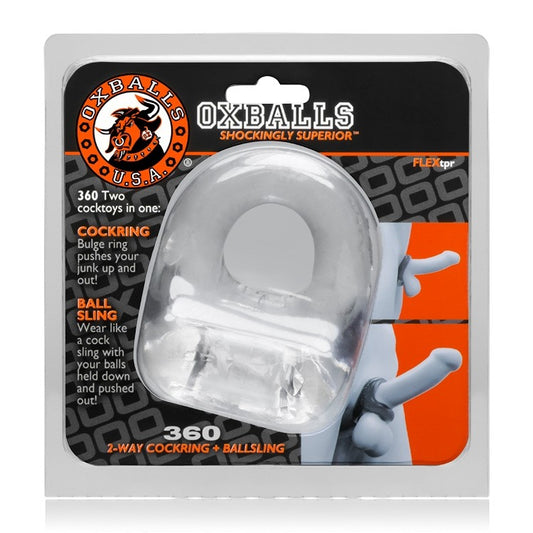 Oxballs 360 2-Way Cock Ring Clear - XOXTOYS