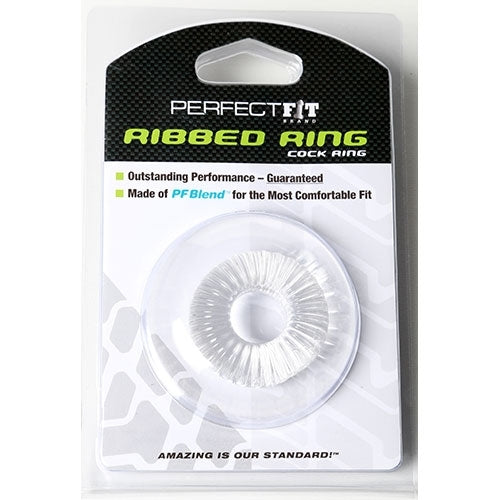 PerfectFit Ribbed Cock Ring-Cock Rings-PerfectFit-Clear-XOXTOYS