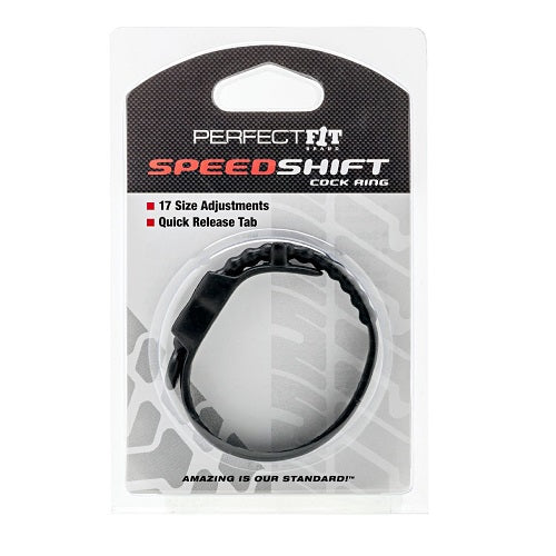 PerfectFit Speed Shift Cock Ring Black - XOXTOYS