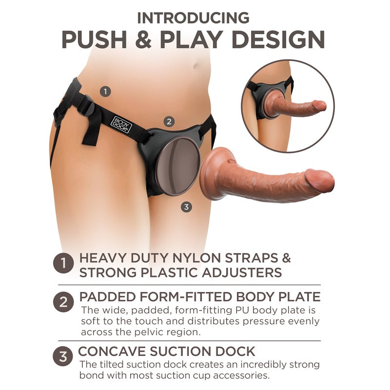 Pipedream King Cock Elite Comfy Silicone Body Dock Kit-Harness-Pipedream Products-XOXTOYS
