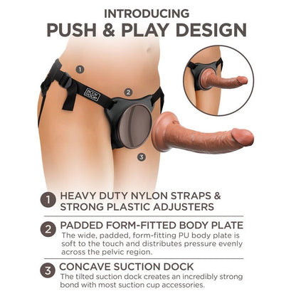 Pipedream Products Harness Pipedream King Cock Elite Comfy Silicone Body Dock Kit