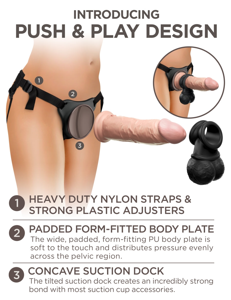Pipedream King Cock Elite Deluxe Silicone Body Dock Kit-Strap-Ons-Pipedream Products-XOXTOYS
