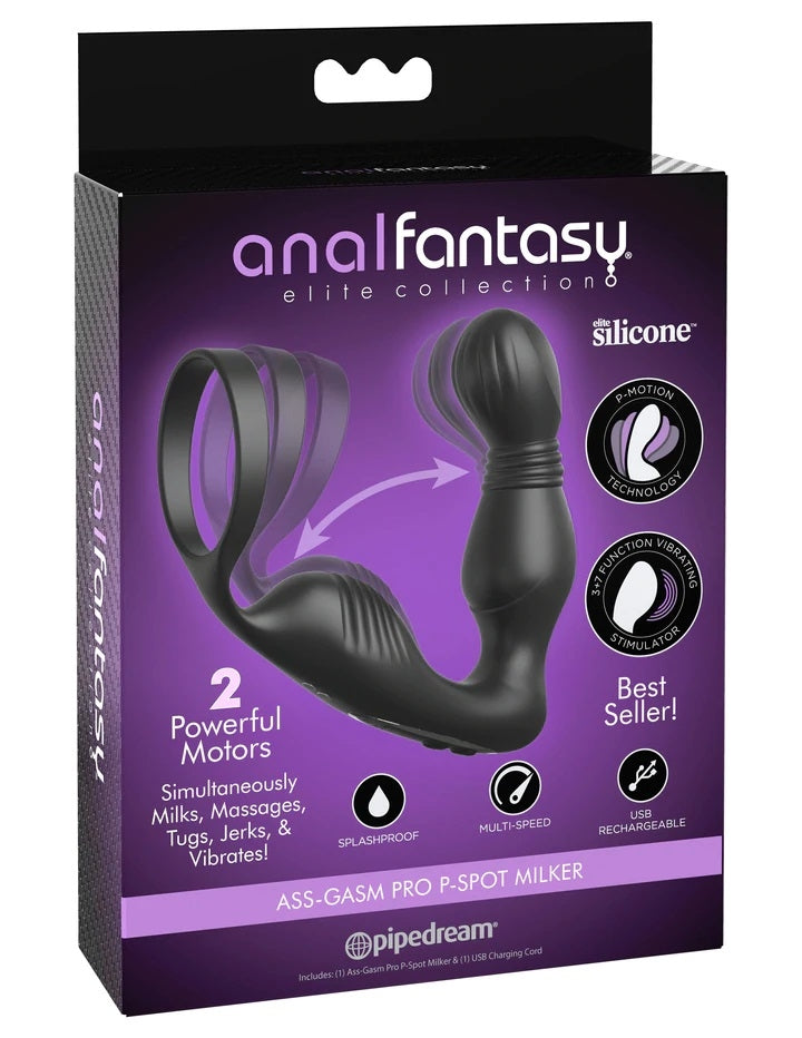 Pipedream Products Anal Fantasy Ass-Gasm Pro P-Spot Milker-Prostate Massager-Pipedream Products-XOXTOYS
