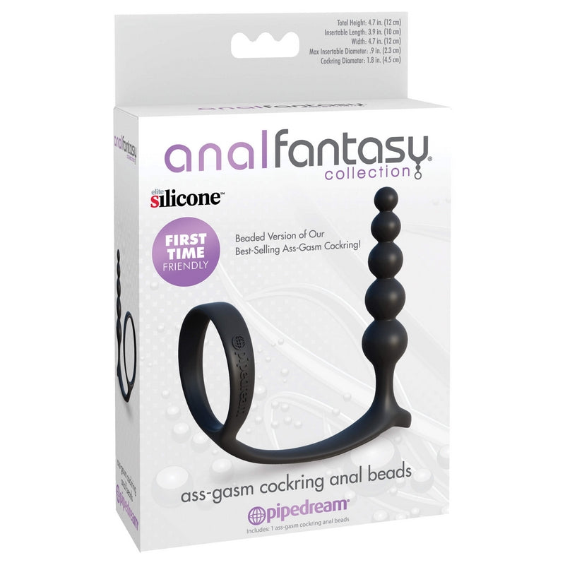 Pipedream Products Ass-gasm Cockring Anal Beads - XOXTOYS
