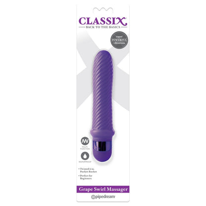 Pipedream Products Classix Grape Swirl Massager Purple - XOXTOYS