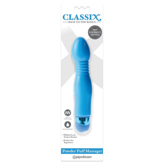 Pipedream Products Classix Powder Puff Massager Blue - XOXTOYS