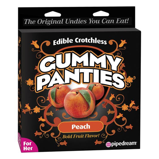 Pipedream Products Edible Crotchless Peach Gummy Panty - XOXTOYS
