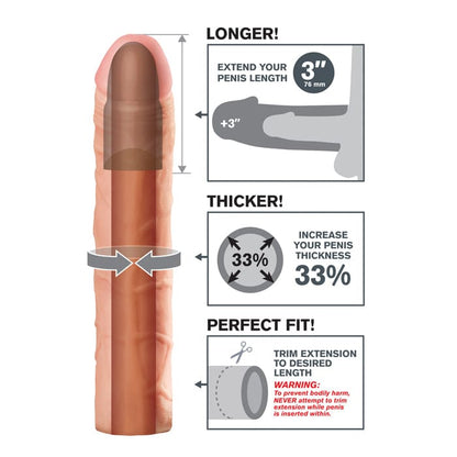 Pipedream Products Male Enhancement Pipedream Products Fantasy X-tensions Perfect 3″