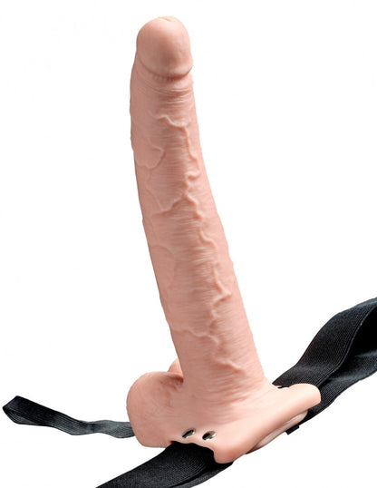 Pipedream Products Fetish Fantasy 9" Hollow Rechargeable Strap-On with Balls - XOXTOYS