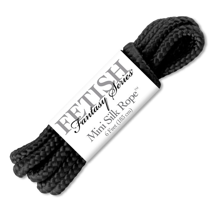 Pipedream Products Fetish Fantasy Mini Silk Rope Black-Bondage & Fetish-Pipedream Products-XOXTOYS