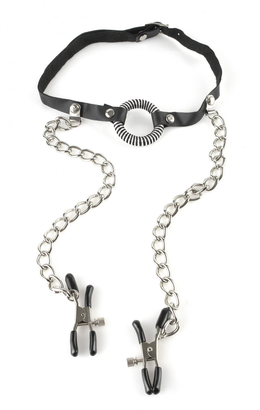 Pipedream Products Fetish Fantasy O-Ring Gag Nipple Clamps - XOXTOYS