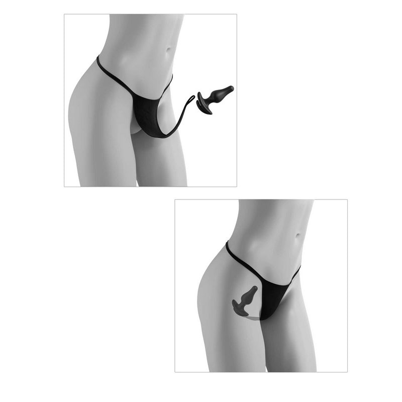 Pipedream Products Hookup Panties Crotchless Pleasure Pearls - XOXTOYS