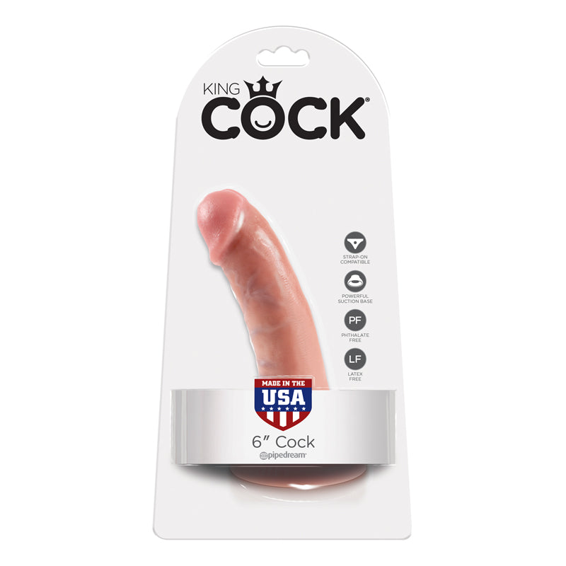 Pipedream Products King Cock 6″ Cock Beige - XOXTOYS