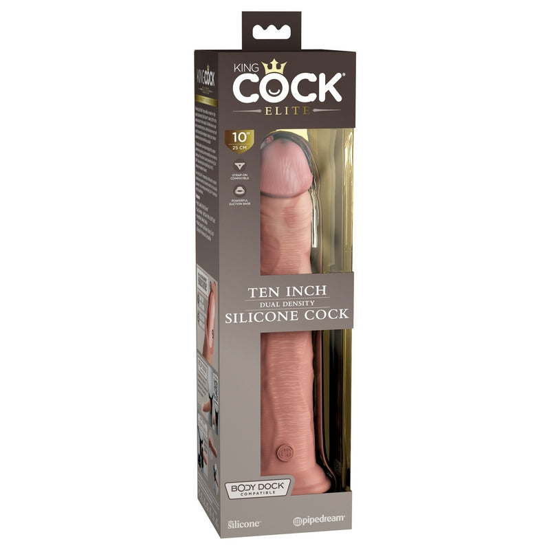 Pipedream Products King Cock Elite 10” Silicone Cock Light - XOXTOYS