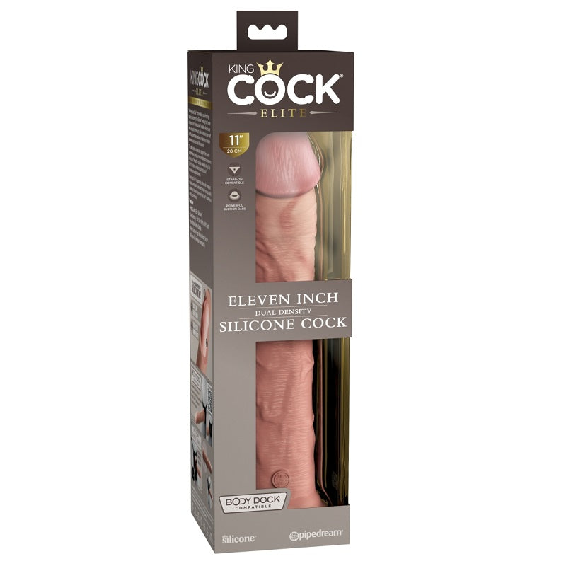 Pipedream Products King Cock Elite 11” Silicone Cock Light-Dildos-Pipedream Products-XOXTOYS