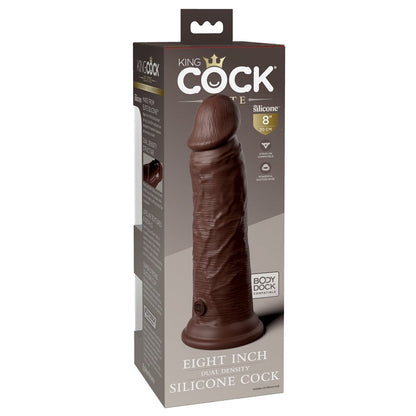 Pipedream Products King Cock Elite 8” Silicone Cock Brown - XOXTOYS