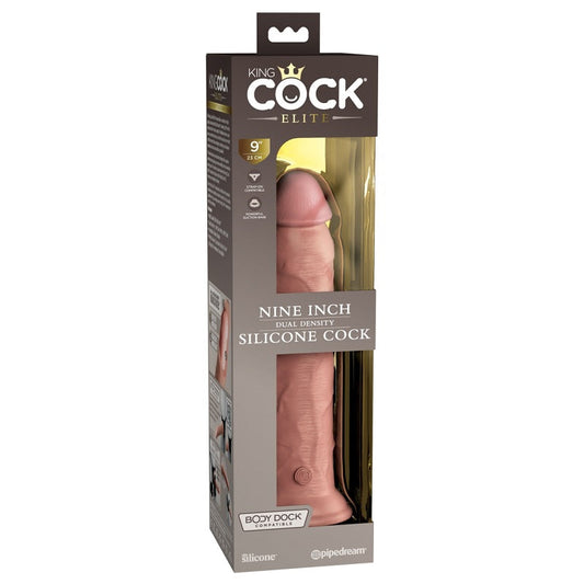 Pipedream Products King Cock Elite 9” Silicone Cock Light - XOXTOYS