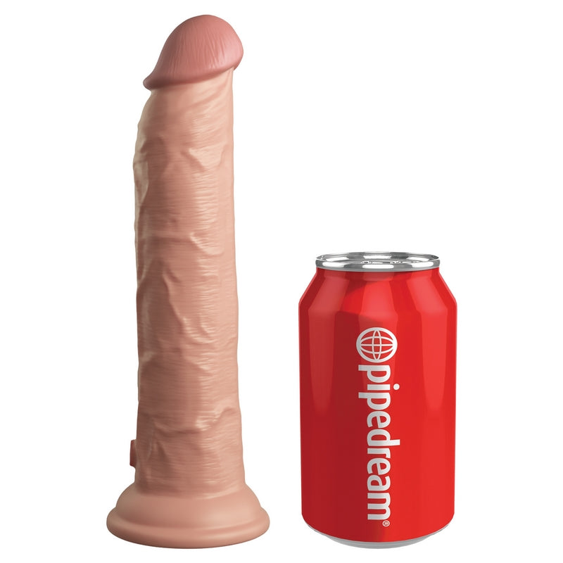 Pipedream Products King Cock Elite 9” Vibrating Silicone Cock Light - XOXTOYS