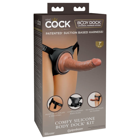Pipedream Products King Cock Elite Comfy Silicone Body Dock Kit - XOXTOYS