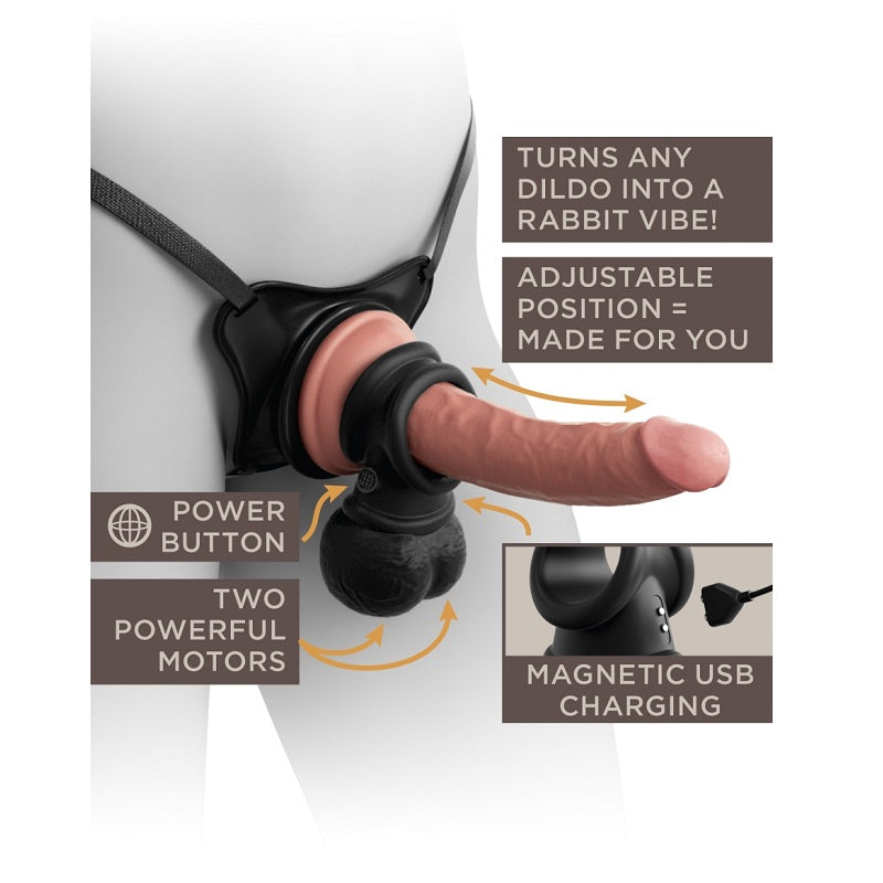 Pipedream Products King Cock Elite Ultimate Vibrating Silicone Body Dock Kit-Harness-Pipedream Products-XOXTOYS