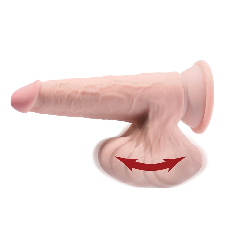 Pipedream Products King Cock Plus 6" Triple Density Cock With Swinging Balls - XOXTOYS