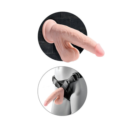 Pipedream Products King Cock Plus 8" Triple Density Cock With Swinging Balls - XOXTOYS