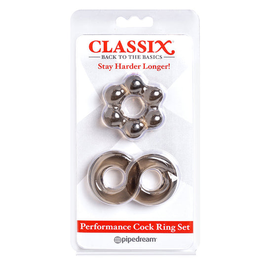 Pipedream Products Performance Cock Ring Set Black - XOXTOYS