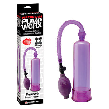 Pipedream Products Pump Worx Beginners Power Pump Purple - XOXTOYS
