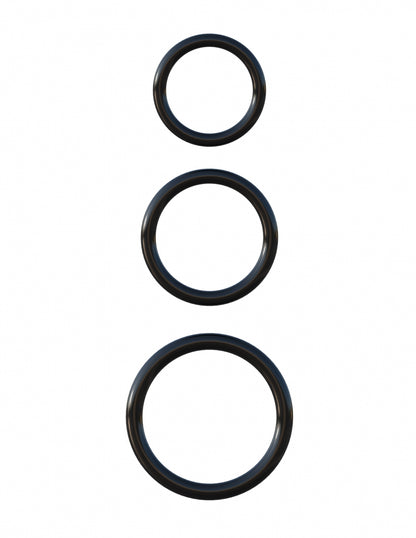 Pipedream Products Fantasy C-Ringz 3-Ring Stamina Set Black - XOXTOYS