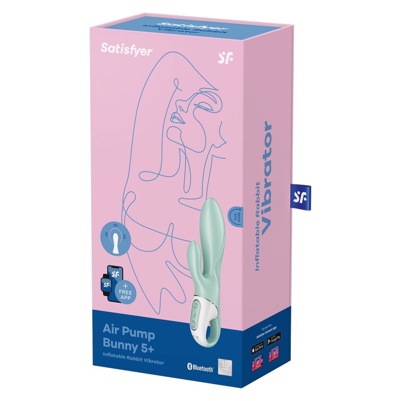 Satisfyer Air Pump Bunny 5+ Inflatable Rabbit Vibe - XOXTOYS