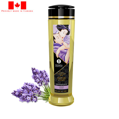Shunga Erotic Massage Oil Libido Sensation Lavender 8oz - XOXTOYS