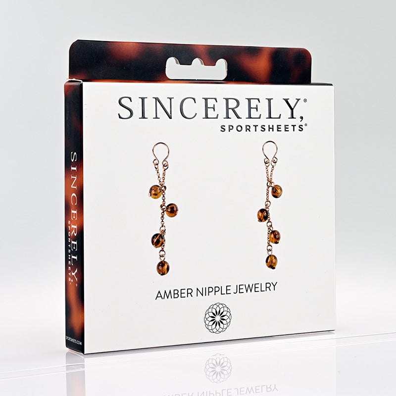 Sportsheets Sincerely Amber Nipple Jewelry