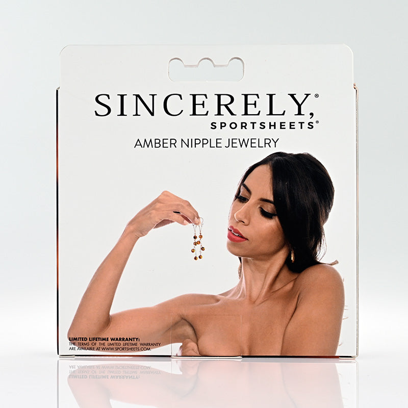 Sportsheets Sincerely Amber Nipple Jewelry - XOXTOYS