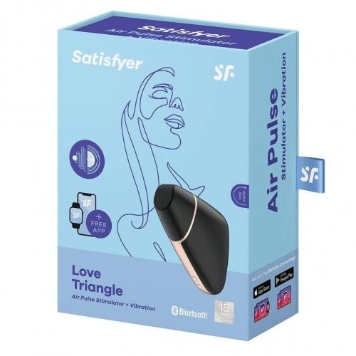 Satisfyer Love Triangle Black Stimulator-Clitoral Stimulators-Satisfyer-XOXTOYS