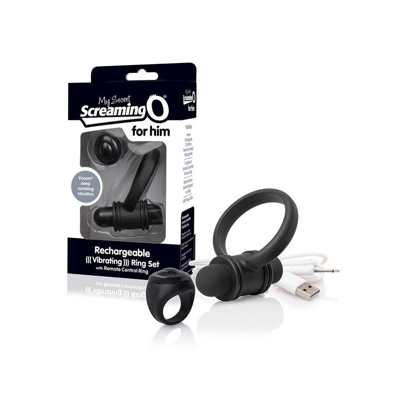 Screaming O My Secret Bullet and Ring for Him-Cock Rings-Screaming O-XOXTOYS