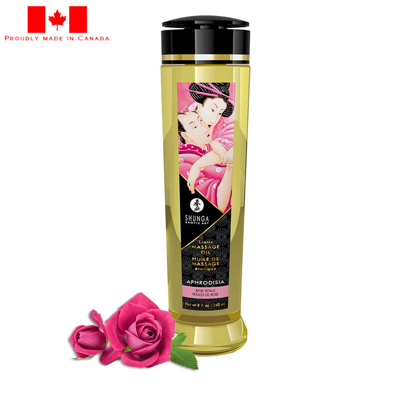 Shunga Erotic Massage Oil Aphrodisia Rose 8oz-Lubes & Lotions-Shunga-XOXTOYS