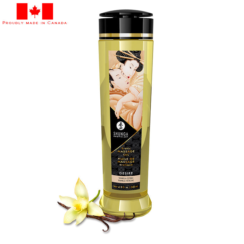 Shunga Erotic Massage Oil Libido Desire Vanilla 8oz-Lubes & Lotions-Shunga-XOXTOYS