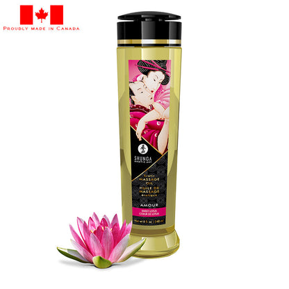 Shunga Erotic Massage Oil Sweet Lotus 8oz - XOXTOYS