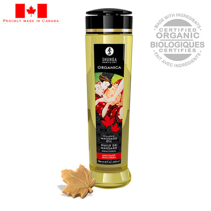 Shunga Erotic Organica Massage Oil Maple Delight 8oz - XOXTOYS