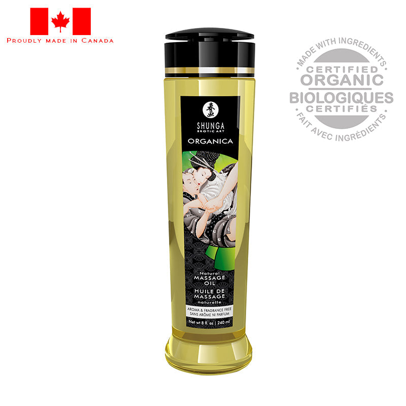 Shunga Erotic Organica Massage Oil Natural 8oz - XOXTOYS